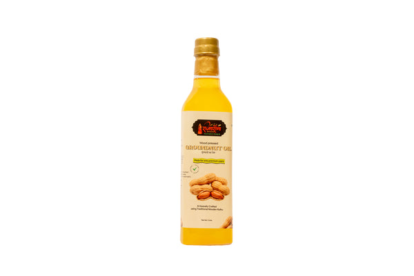 Rajgharana wood Pressed Groundnut Oil – Shudh, Healthy & Natural (1L)