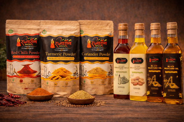 Rajgharana Spices & Oil Combo – Pure, Natural & Value Pack