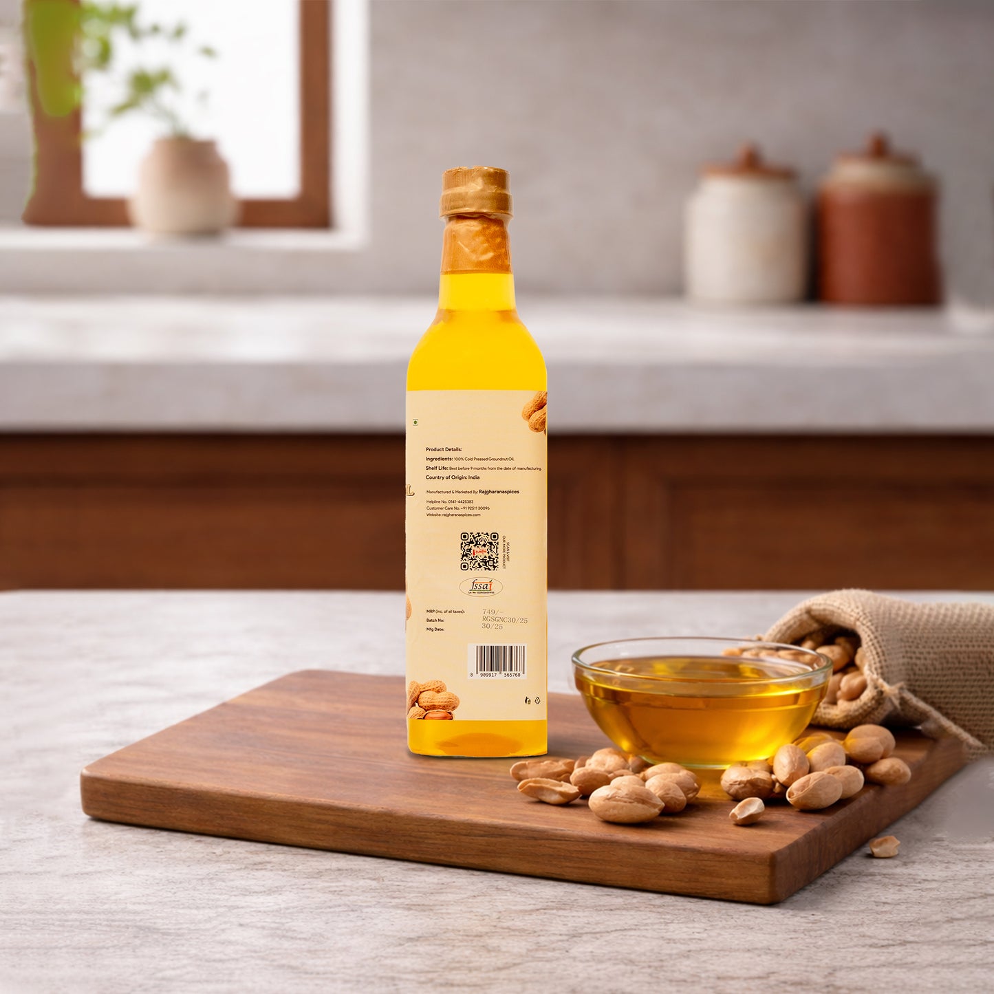 Rajgharana Cold Pressed Groundnut Oil – Shudh, Healthy & Natural (1L)