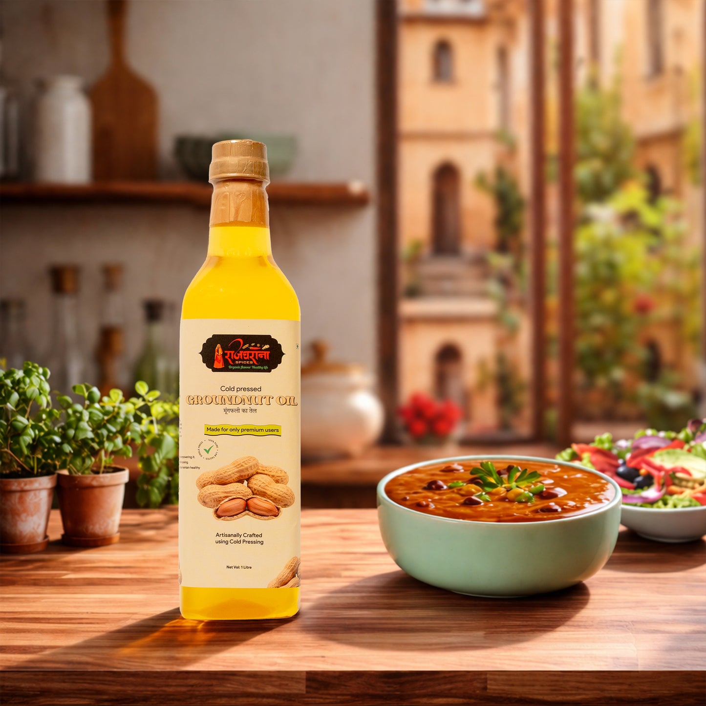 Rajgharana Cold Pressed Groundnut Oil – Shudh, Healthy & Natural (1L)